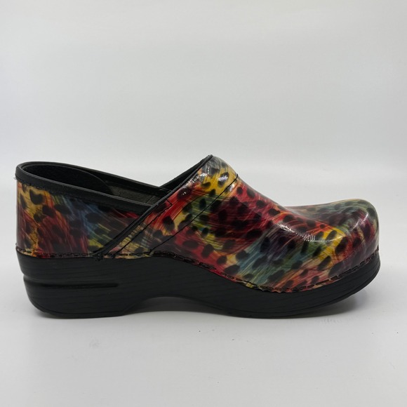 Dansko‎ Women's Colorful Animal Print Patent Leather Clogs Shoes Size 38 - Picture 6 of 6